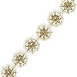 Oomph Gold Tone Kundan & Pearls Ethnic Matha Patti image 3