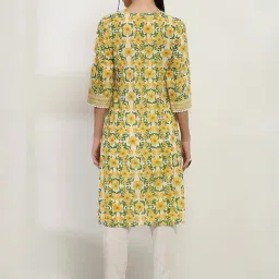 Rangriti Yellow Floral Kurta image 2