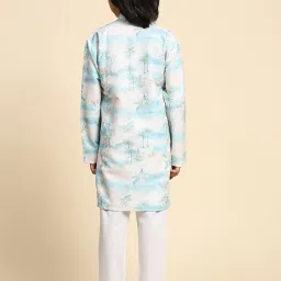 Pro-Ethic Style Developer Kids Blue Printed Full Sleeves Kurta with Pyjamas image 2