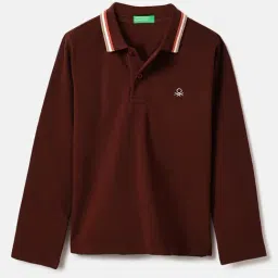 United Colors Of Benetton Boys Maroon Cotton Regular Fit T-Shirt-picture-30