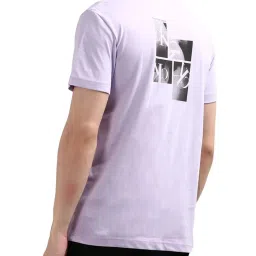 Calvin Klein Purple Cotton Regular Fit Printed T-Shirt image 2