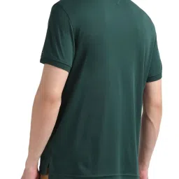 Tommy Hilfiger Green Cotton Regular Fit Printed Polo T-Shirt image 2