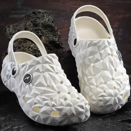 Asian Men's Off White Back Strap Clogs-picture-37