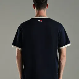 Tommy Hilfiger Navy Cotton Comfort Fit Printed T-Shirt image 2
