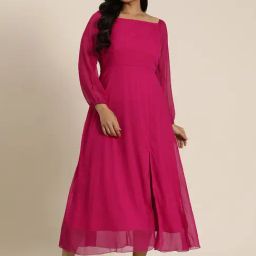 Qurvii + Magenta Maxi Dress-picture-21