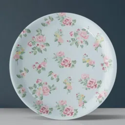Nestroots Victorian Floral Printed Multicolor Porcelain Wall Plate image 2