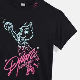 Puma Boys Basketball Dylan Typography Print Pure Cotton Relaxed Fit T-shirt image 4