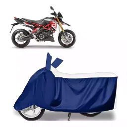 Auto Pearl Bike Cover for Aprilia Dorsoduro 900 (White & Blue)-picture-19