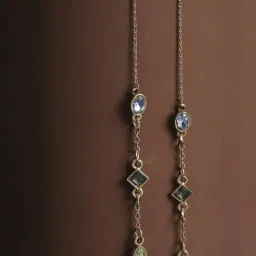 Accessorize London Gem Long Dangler Earrings-image-0