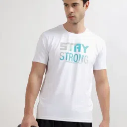 Cantabil White Regular Fit Printed T-Shirt-picture-36