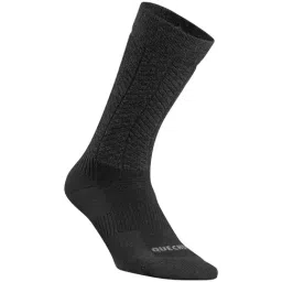 Quechua by Decathlon Black Blend Textured Socks Pack of 2 ( 2.5-5 - 35/38 ) image 2