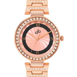 DressBerry Women Brass Dial & Bracelet Style Straps Analogue Watch DB404-image-24
