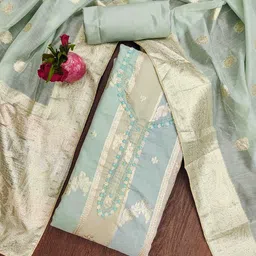 DIVASTRI Woven Design Unstitched Dress Material-picture-30