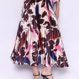 Cover Story Multicolor Printed Maxi Skirt-picture-14