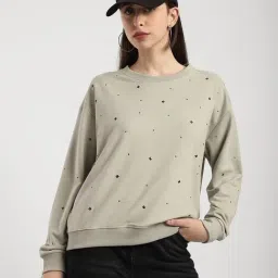 R&B Light Green Embellished Sweatshirt-picture-38