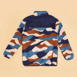 Pantaloons Junior Boys Limoges & Brown Camouflage Full Sleeves Sweatshirts & Hoodies image 4