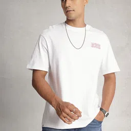 WROGN Typography Printed Drop-Shoulder Sleeves Pure Cotton Oversized T-shirt image 5