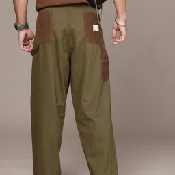 The Roadster Life Co. Men Pure Cotton Baggy Fit Chinos Trousers-image-85