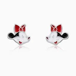 GIVA Girls Silver Rhodium-Plated Zircon Studded Animal Shaped Mickey Mouse Studs-image-33