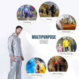 HACER Polyester Material Hooded Silverex Raincoat for Men's Size XXL, HC-SF-RC01 image 5