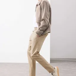 Marks & Spencer Men Slim Fit Mid-Rise Chinos Trousers image 3