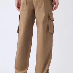 The Souled Store Men Straight Fit Mid-Rise Cargos image 2
