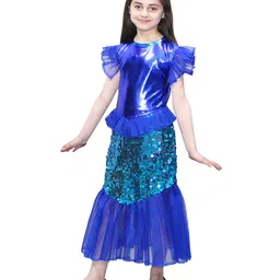 Kaku Fancy Dresses Mermaid Gowns Dress Fairy Tales Theme Costume Set  - Blue image 1