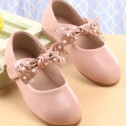 Babyoye Velcro Closure Ballerina With Bow Applique - Pink-picture-15