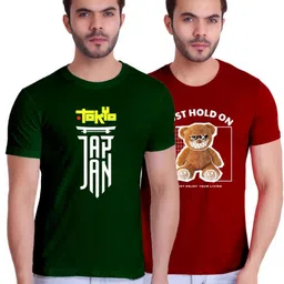 T.T. Pack Of 2 Printed Round Neck T-shirt image 5