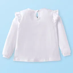 Babyhug Cotton Knit Full Sleeves Tops With Fruit & Heart Print Pack of 3 - Navy Blue White & Red image 3