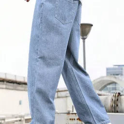 MARK VIEW Men Straight Fit Mid-Rise Light Fade Jeans-picture-30