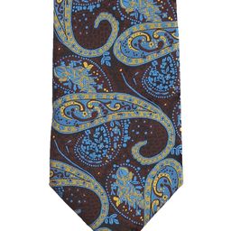 PELUCHE Brown & Blue Printed Broad Tie-picture-6