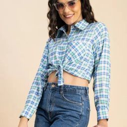 Moomaya Blue Checks Shirt-picture-1