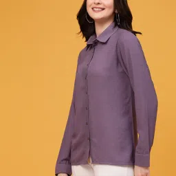 SELVIA Purple Regular Fit Shirt image 3