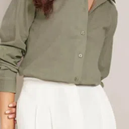 SELVIA Green Regular Fit Shirt image 3