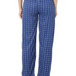 Smarty Pants Blue Cotton Regular Fit Abstract Print Lounge Pants image 2