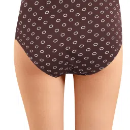 IN CARE Brown & Navy Cotton Printed Hipster Panties - Pack Of 3 image 3