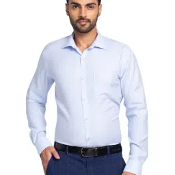 Park Avenue Blue Slim Fit Printed Shirt-picture-36