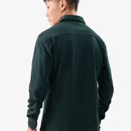 The Souled Store Teal Regular Fit Textured Shirt image 2