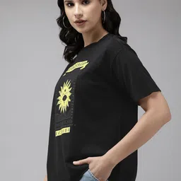 Roadster Printed Drop-Shoulder Sleeves Bio Finish T-shirt image 3