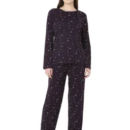 Smarty Pants Navy Blue Cotton Printed Pyjama Set-image-77