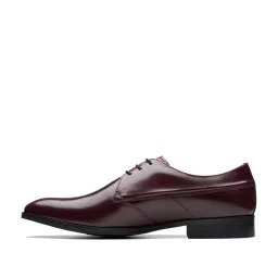 Clarks Men's CraftCliftonLo Burgundy Derby Shoes image 3