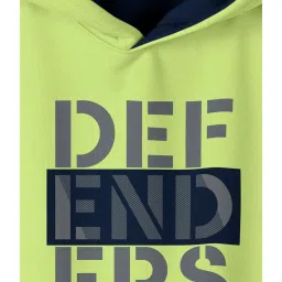 HELLCAT Kids Green Graphic Print Full Sleeves Sweatshirt image 3