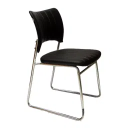 Veeshna Polypack Fabric Black Low Back Office Visitor Chair CRH-1052-image-60