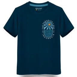 HELLCAT Kids Green & Teal Printed T-Shirt (Pack Of 2) image 3