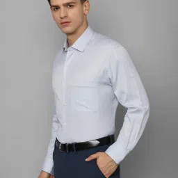 Luxure By Louis Philippe White Cotton Regular Fit Texture Shirt image 2