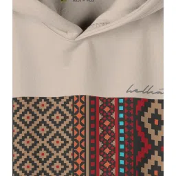 HELLCAT Kids Beige Printed Full Sleeves Sweatshirt image 3