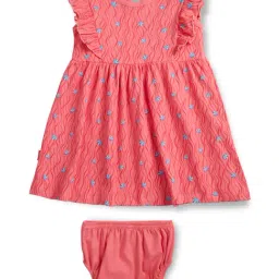 GJ baby  Pink Printed Dress with Bloomers-image-29