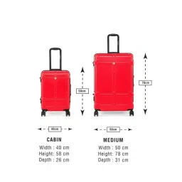 NAKURU Quantum Quest Red Textured Hard Large Trolley Bag -29 cm image 3