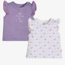 Ed-a-Mamma Infant Girls Multicolor Printed Casual Top-Set of 2-image-37
